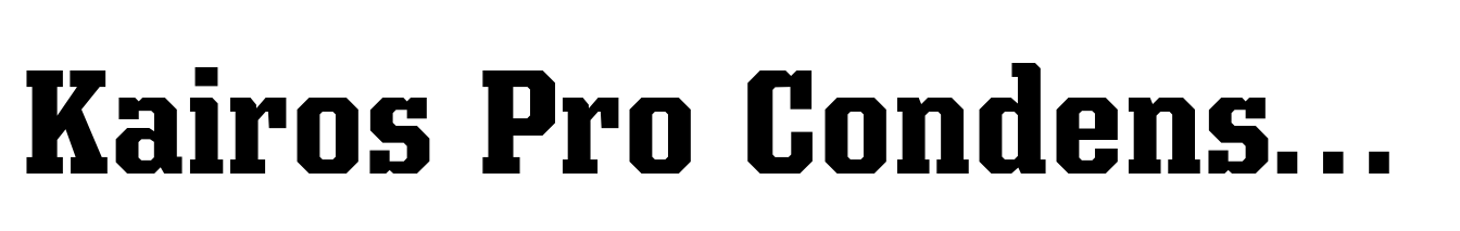 Kairos Pro Condensed Bold